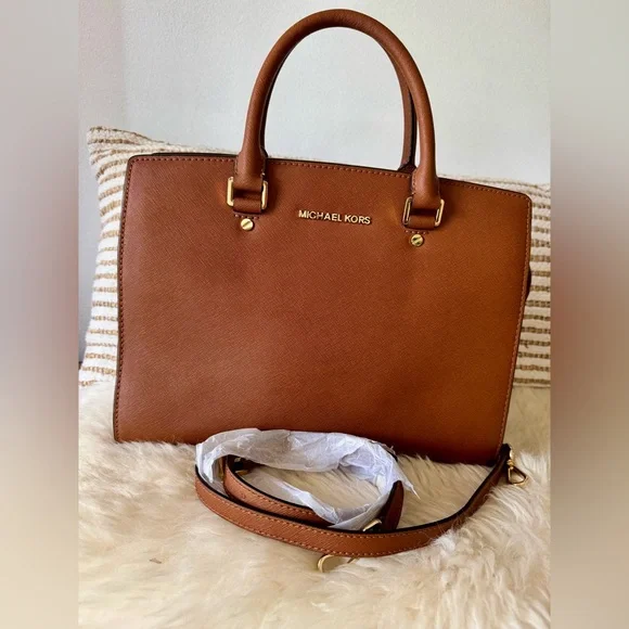 MICHAEL KORS brown leather bag. Like new - Picture 3 of 8